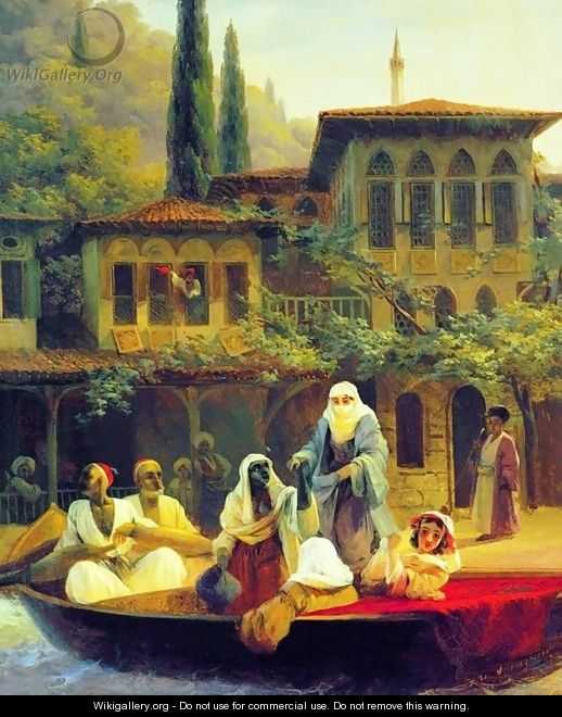 Oriental scene (in a boat) - Ivan Konstantinovich Aivazovsky