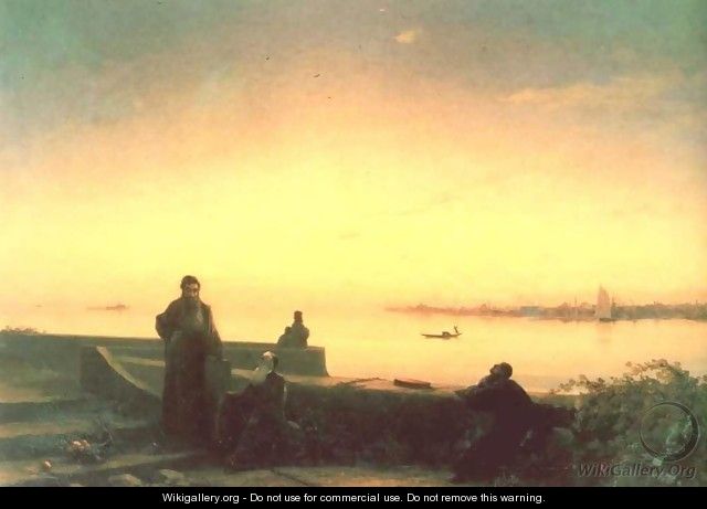 Mhitarists on island of St Lazarus - Ivan Konstantinovich Aivazovsky