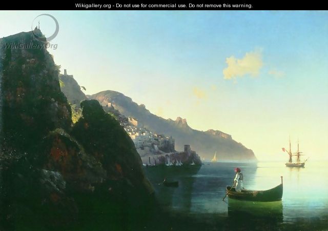 The seashore of Amalfi - Ivan Konstantinovich Aivazovsky