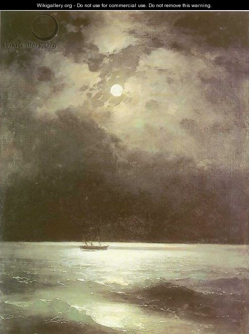 The Black Sea at night - Ivan Konstantinovich Aivazovsky