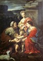 The Holy Family with Sts Elizabeth, John the Baptist and Catherine - Simon Vouet