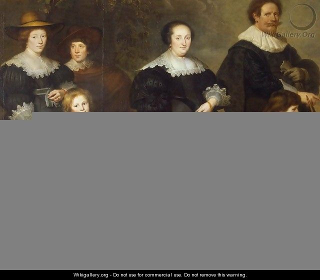 Self-Portrait of the Artist with his Wife Suzanne Cock and their Children - Cornelis De Vos