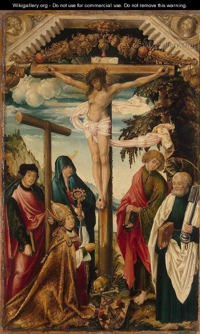 Crucifixion with Saints and Donor - Hans Wertinger