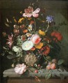 Flowers in a Stone Vase - Jacob van Walscapelle