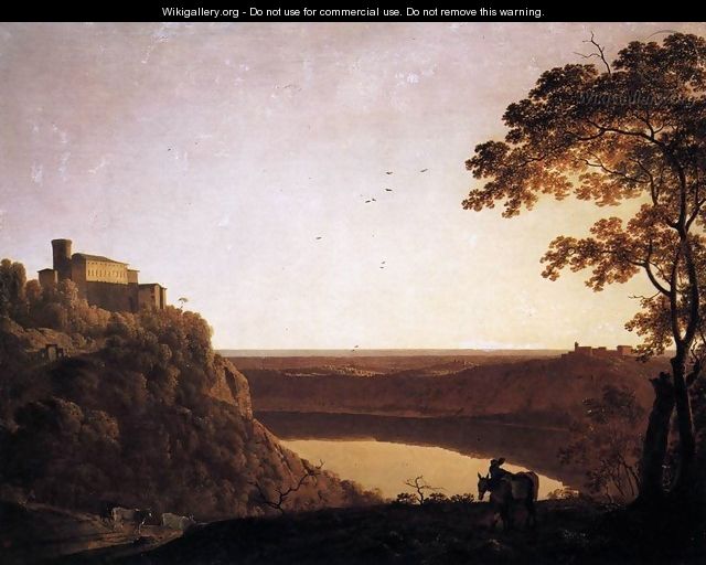 View of the Lake of Nemi - Josepf Wright Of Derby