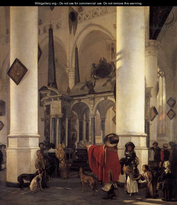 View of the Tomb of William the Silent in the New Church in Delft - Emanuel de Witte