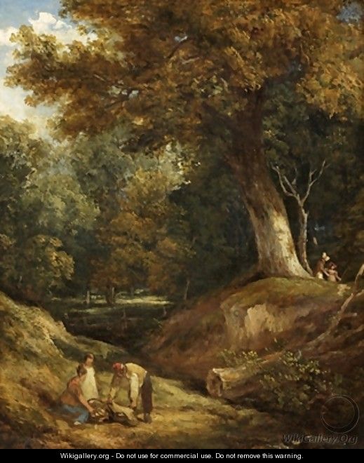 A Woodland Glade with Figures - William Collins