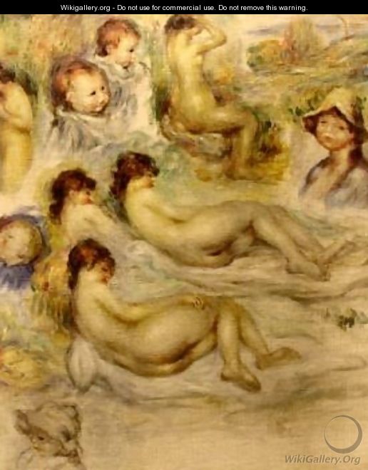 Studies of Nudes The Artists Children and his Wife - Pierre Auguste Renoir
