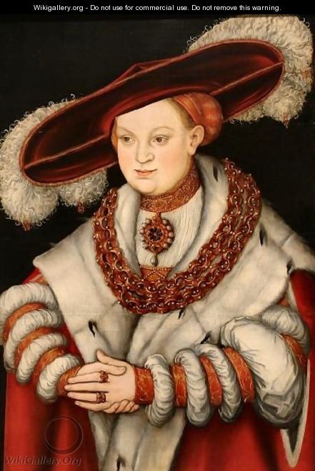 Portrait of Magdalena of Saxony - Lucas The Elder Cranach