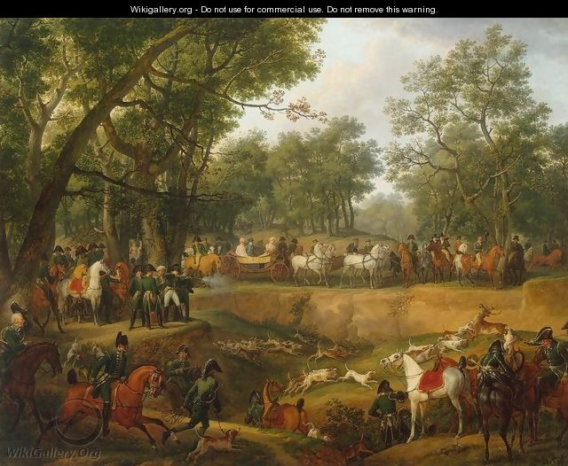 Napoleon on a Hunt in the Forest of Compiegne - Carle Vernet