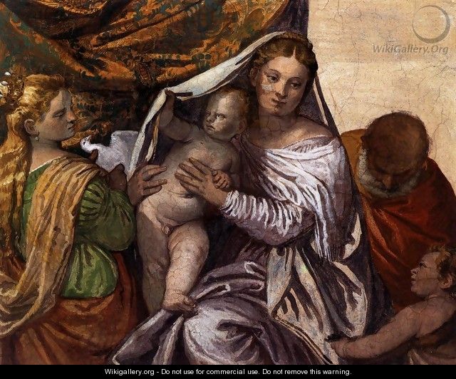 Holy Family with St Catherine and the Infant St John - Paolo Veronese (Caliari)