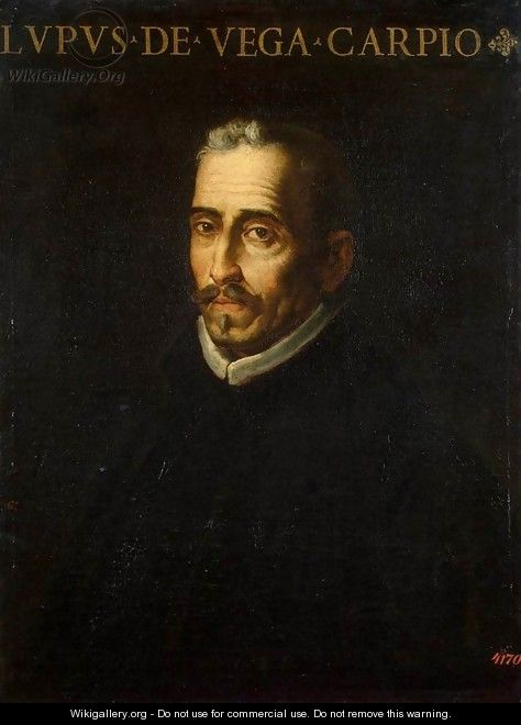 Portrait of Felix Lope de Vega - Luis Tristan De Escamilla