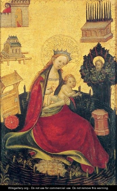 Virgin and Child in a Garden - German Unknown Masters