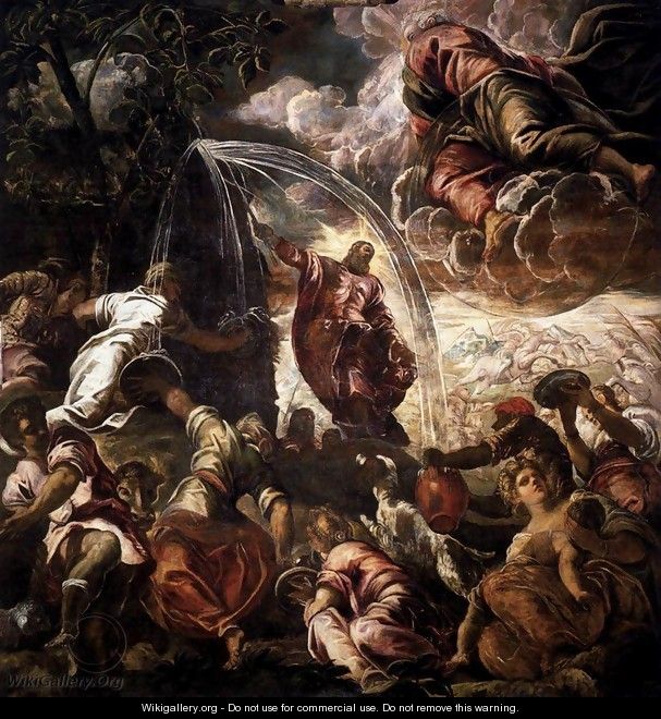 Moses Drawing Water from the Rock - Jacopo Tintoretto (Robusti)