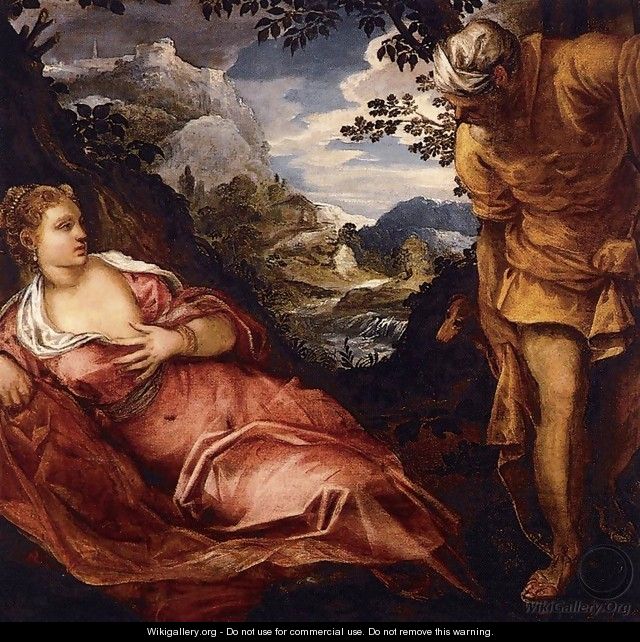 The Meeting of Tamar and Judah - Jacopo Tintoretto (Robusti)