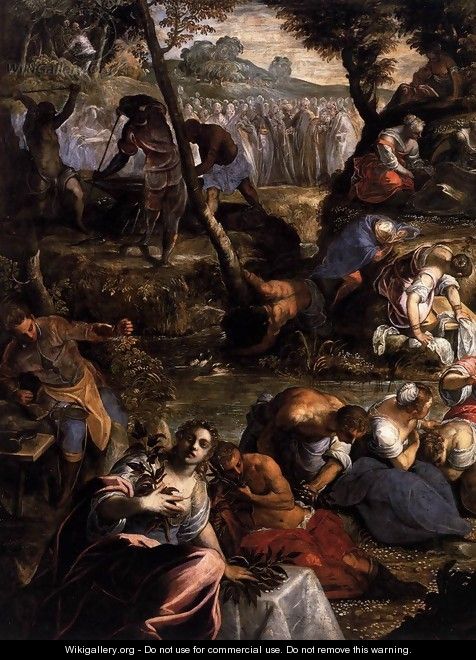 The Jews in the Desert (detail) - Jacopo Tintoretto (Robusti)