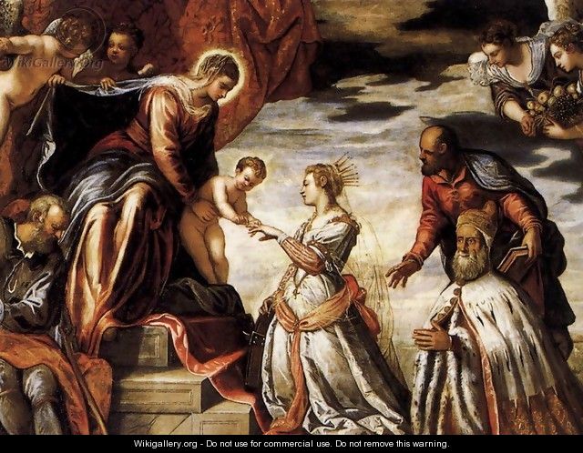 Mystic Marriage of St Catherine (detail) - Jacopo Tintoretto (Robusti)