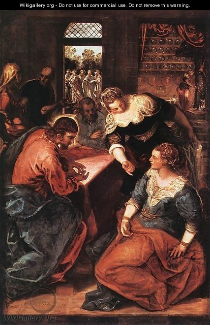 Christ in the House of Martha and Mary - Jacopo Tintoretto (Robusti)