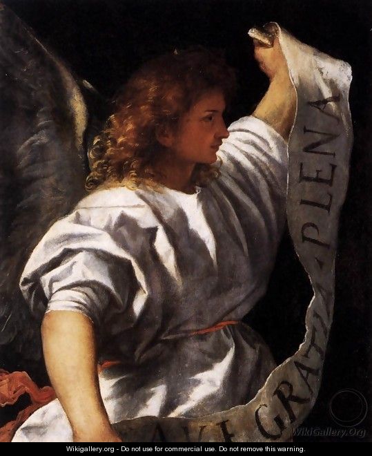 Polyptych of the Resurrection Archangel Gabriel - Tiziano Vecellio (Titian)