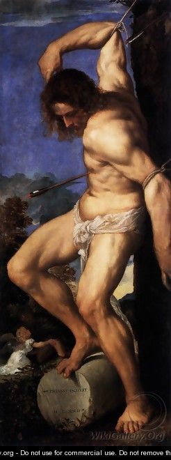Polyptych of the Resurrection St Sebastian - Tiziano Vecellio (Titian)