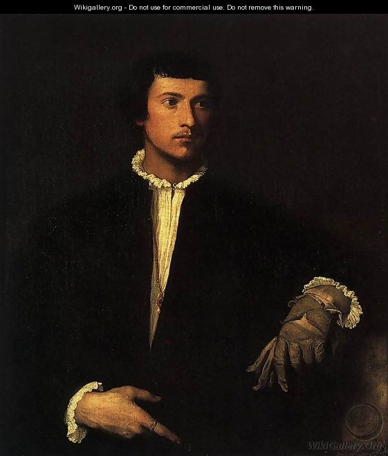 Man with a Glove 2 - Tiziano Vecellio (Titian)