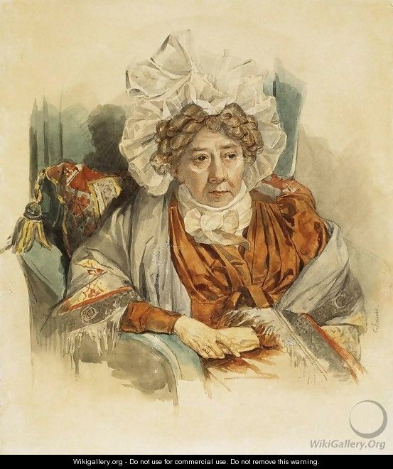 Portrait of Natalia Zagriazhskaya - Pyotr Fyodorovich Sokolov