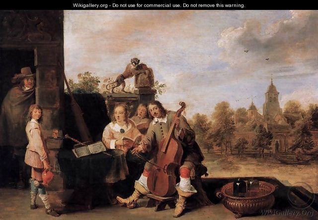 The Painter and His Family - David The Younger Teniers