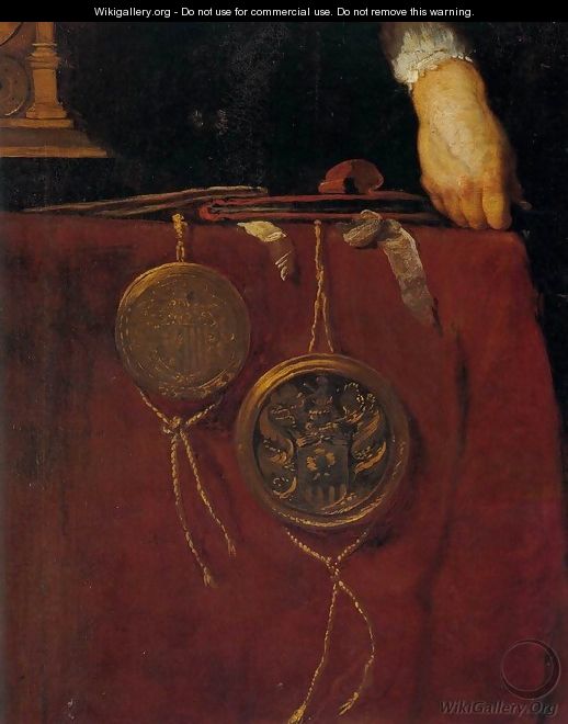 Portrait of a Knight (detail) - Bernardo Strozzi