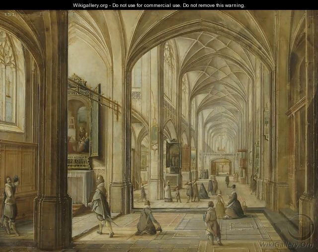 Interior of a Gothic Church - Hendrick van, the Younger Steenwyck