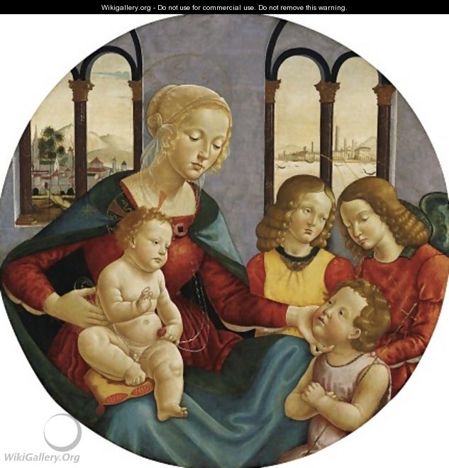 Madonna with Child the Young St John and Two Angels c 1500 - Bastiano Mainardi