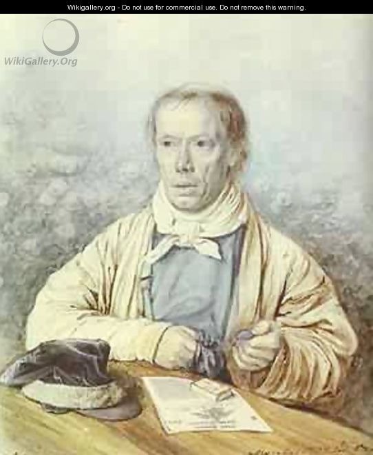 Portrait Of A I Fedotov The Artists Father 1837 - Pavel Andreevich Fedotov