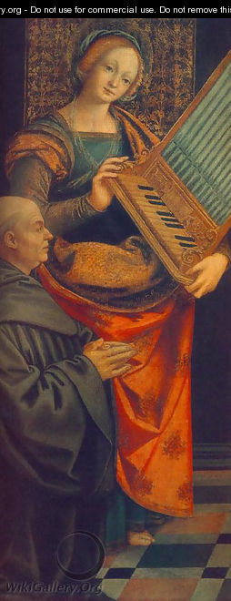 St Cecile with the Donator and St Marguerite 2 - Gaudenzio Ferrari