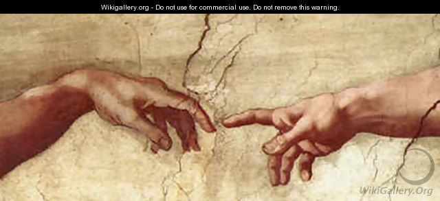 Creation of Adam Hands only - Michelangelo Buonarroti