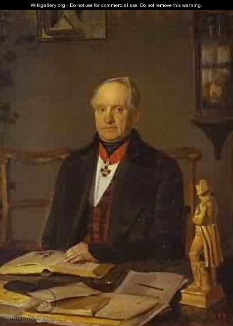 Portrait Of P V Zhdanovich 1846-47 - Pavel Andreevich Fedotov