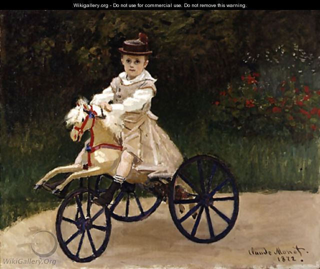 Jean Monet on His Hobby Horse 1872 - Claude Oscar Monet