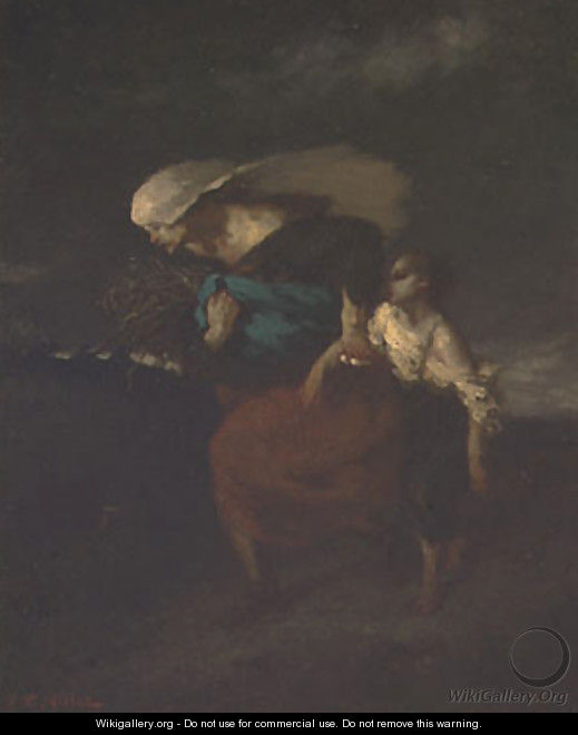 Retreat from the Storm ca 1846 - Jean-Francois Millet