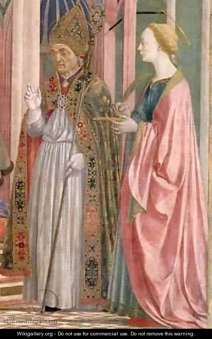 The Madonna And Child With Saints (Detail) 2 1445 2 - Domenico Di Michelino
