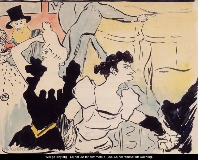 Au bal masue-les fetes parisiennes-nouveaux confetttis 1892 - Henri De Toulouse-Lautrec