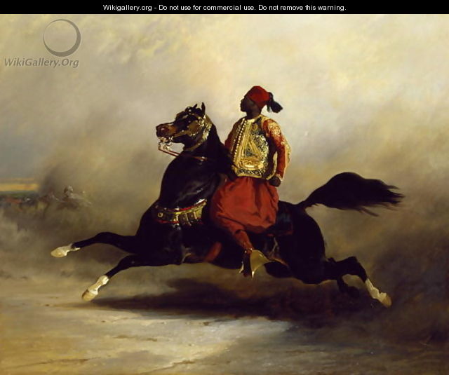 Nubian Horseman at the Gallop - Alfred Dedreux