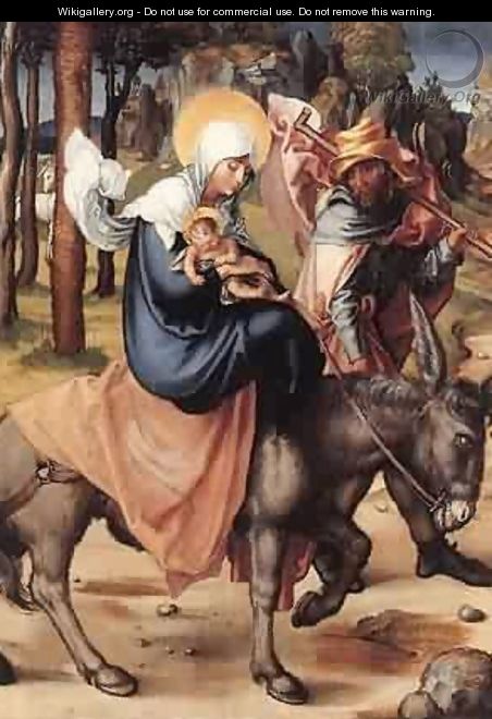 The Seven Sorrows Of The Virgin The Flight Into Egypt 1496 X - Albrecht Durer