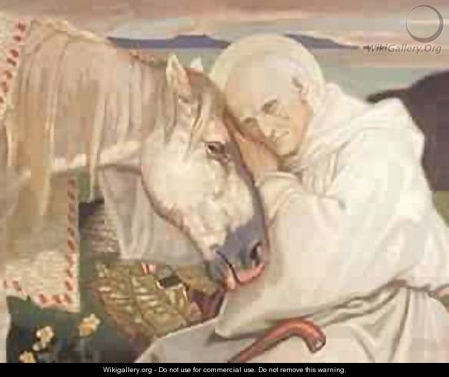 St Columba Bidding Farewell To The White Horse 1925 - John Duncan