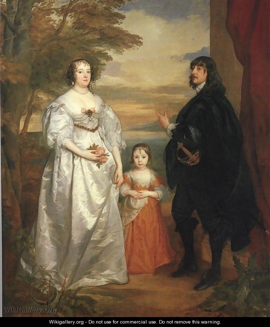 James Seventh Earl of Derby His Lady and Child 1641 - Sir Anthony Van Dyck