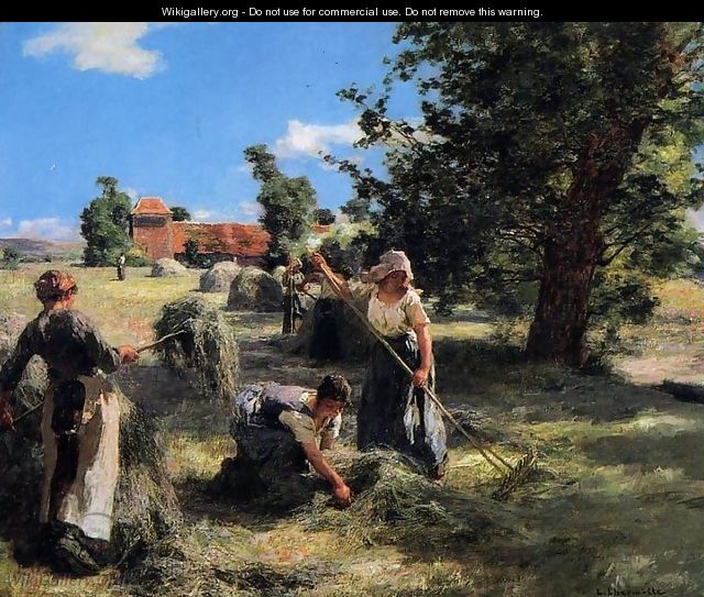 Harvest at the Farm on Rue Chaily - Leon Augustin Lhermitte