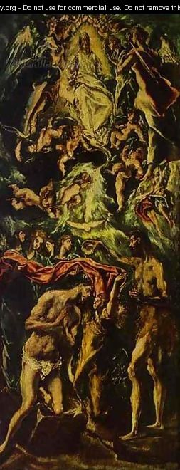 The Baptism Of Christ 1590s - El Greco (Domenikos Theotokopoulos)