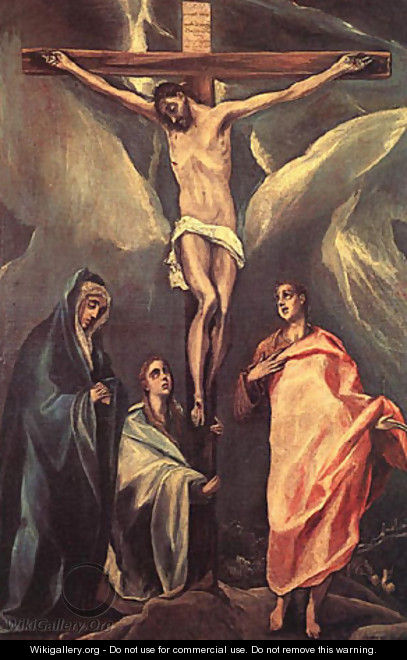 Christ On The Cross With The Two Maries And St John 1588 - El Greco (Domenikos Theotokopoulos)