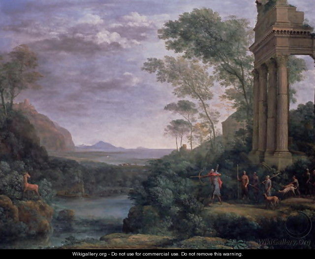 Landscape with Ascanius Shooting the Stag of Sylvia - Claude Lorrain (Gellee)