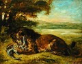 Lion and Alligator 1863 - Eugene Delacroix