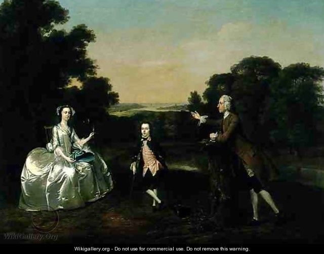 Mr and Mrs Van Harthals and Their Son 1749 - Arthur William Devis