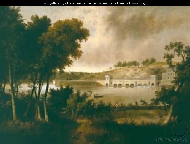 View of the Fairmount Waterworks Philadelphia from the Opposite Side of the Schuylkill River 1824 26 - Thomas Doughty