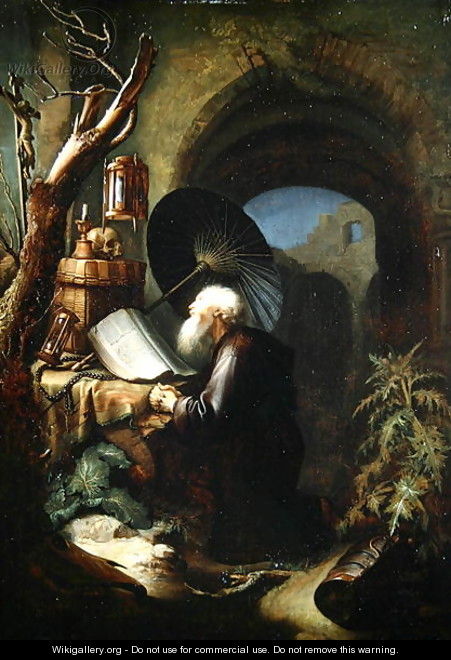 A Hermit at Prayer - Gerrit Dou